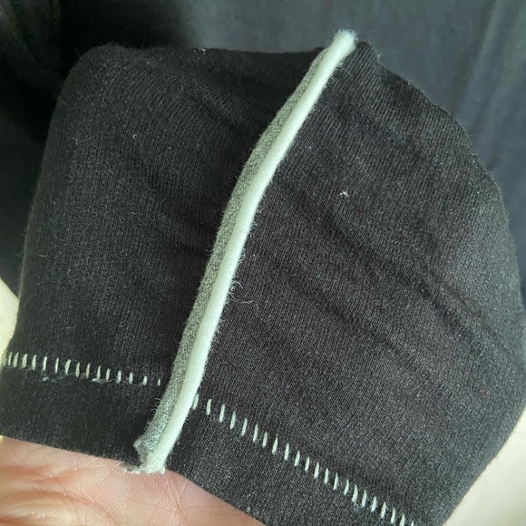 Rag & Bone Black Cotton Long Sleeve Shirt with Contrast Piping Sz Large - Picture 9 of 9